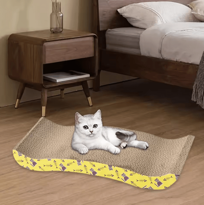 Inspire Curations ScratchNest Cardboard Cat Scratcher Bed & Lounger w 44.5x21x5.5cm
