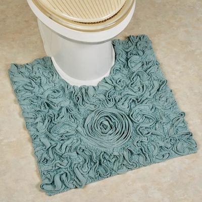 Home Weavers Inc Bellflower Contour Mat 20 x 20, 20 x 20, Aqua