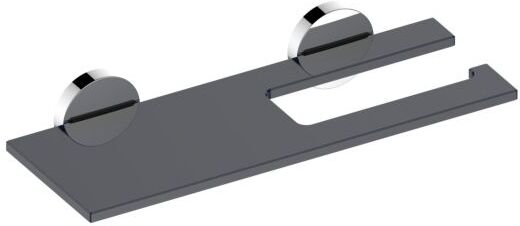 Keuco Edition 90 Toilettenpapierhalter 19073018000 offen, mit Glasablage, verchromt/Rauchglas