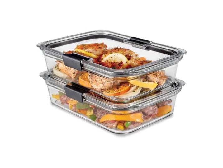 Rubbermaid Brilliance Glas Frischhaltedosen 8 Tassen 2er Set BPA frei auslaufsicher klar