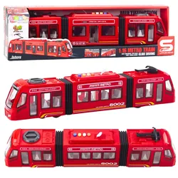 City Metro Tram Öffnen Türen Lichter Geräusche Rot 1:16