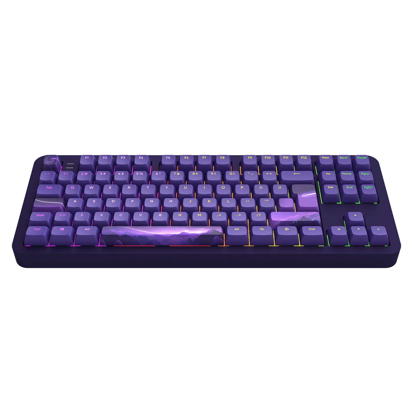 Dark Project ALU87B Celestial mechanisch toetsenbord met G3MS Voidstone switches, RGB LED en QWERTZ-lay-out