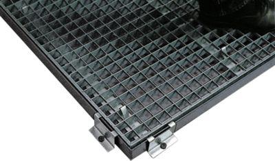 Randbefestigung für asecos Bodenelemente mit Höhe 78 mm, Stahl verzinkt, B 20 x T 80 mm