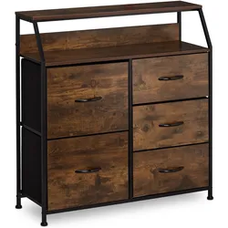 Relaxdays, Kommode + Sideboard, Kommode (84 x 32 x 87 cm)