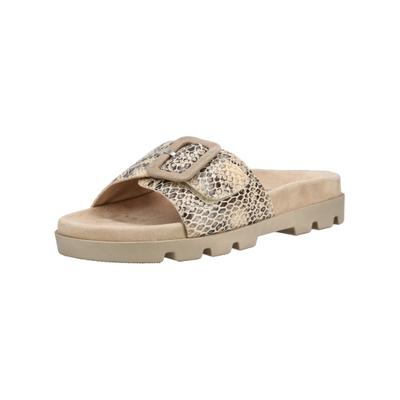 Pantolette ROHDE "Rohde Pantoletten Veloursleder", Damen, Gr. 39, beige, Veloursleder, Schuhe Pantolette