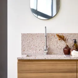 Fliesenspiegel Ava aus Premium-Terrazzo Pink 120 cm