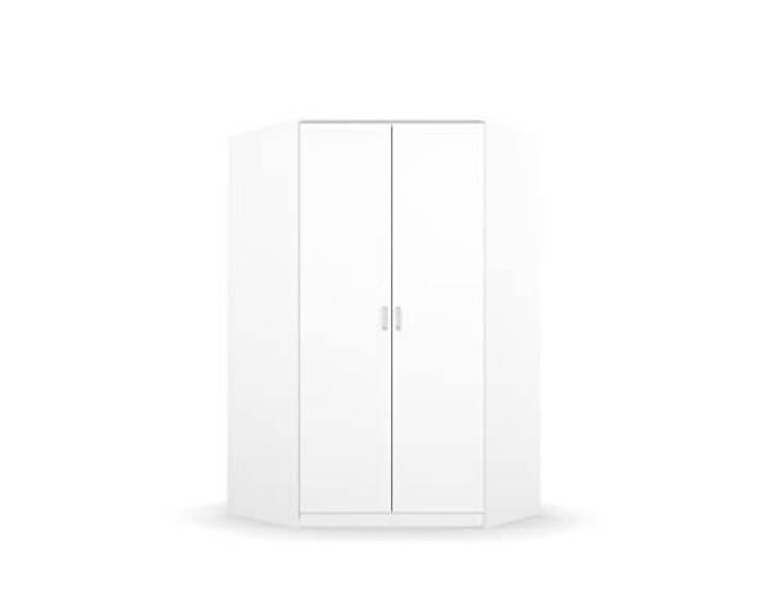 Rauch Möbel Bremen, Eckschrank, Farbe Weiß, Breite 117 cm Eckkleiderschrank, 2-türig, Zubehör Basic, für Schlafzimmer, Kinderzimmer, Hauswirtschaftsraum, Garderobe, Flur