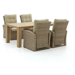 Intenso Mazzano/ROUGH-X 200 cm Lounge Gartenmöbel-Set 5-teilig verstellbar