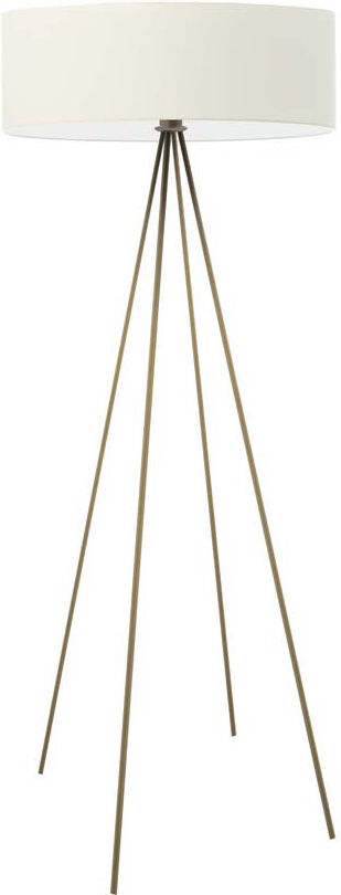 17 Stories Arnesha 157 H cm Traditional Floor Lamp Ecru/Antique Old Gold 157cm H X 60cm W X 60cm D