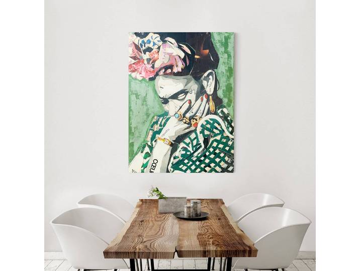 Impression sur toile Frida Kahlo IV Matériau : Matière plastique Motif : Avec motif Motif : Personnes & personnages Type de matière synthétique
