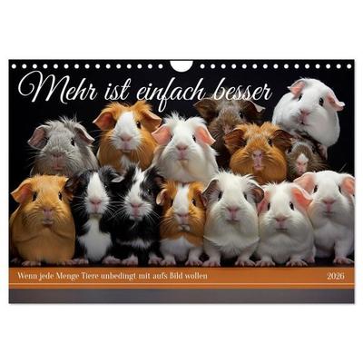 Mehr ist einfach besser (Wandkalender 2026 DIN A4 quer), CALVENDO Monatskalender