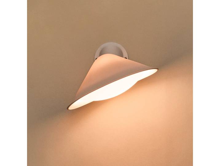 Applique murale Plume, aluminium/porcelaine, blanche - DCW - Chambre à coucher - Design