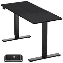 ONKRON Schreibtisch 140x60 cm, elektrisch höhenverstellbar, bis 60 kg, 25 mm/s Hubgeschwindigkeit, WDT221E-B Schwarz