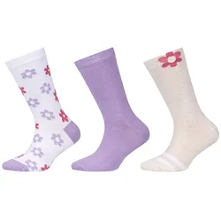 3er Pack s.Oliver Originals Motif Baumwoll Socken Mädchen 8200 - nature melange 35-38