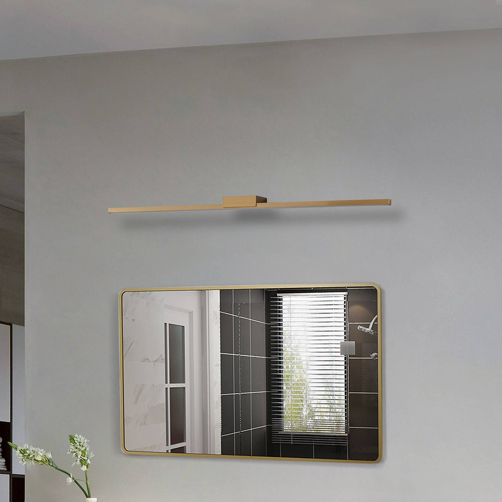 Wandlampe Kivana Lucande, kupfer, für Badezimmer, Aluminium, Modern, Wandleuchte, Wandlampe Bad