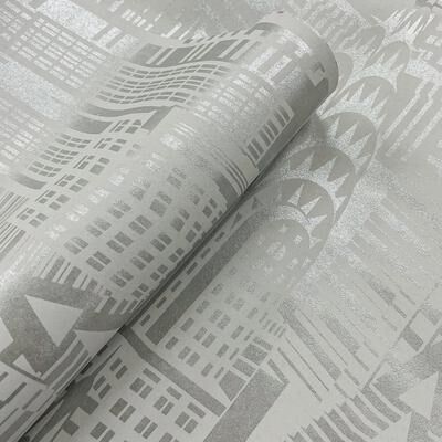 Seabrook Designs Manhattan Skyline Nonwoven Unpasted Wallpaper