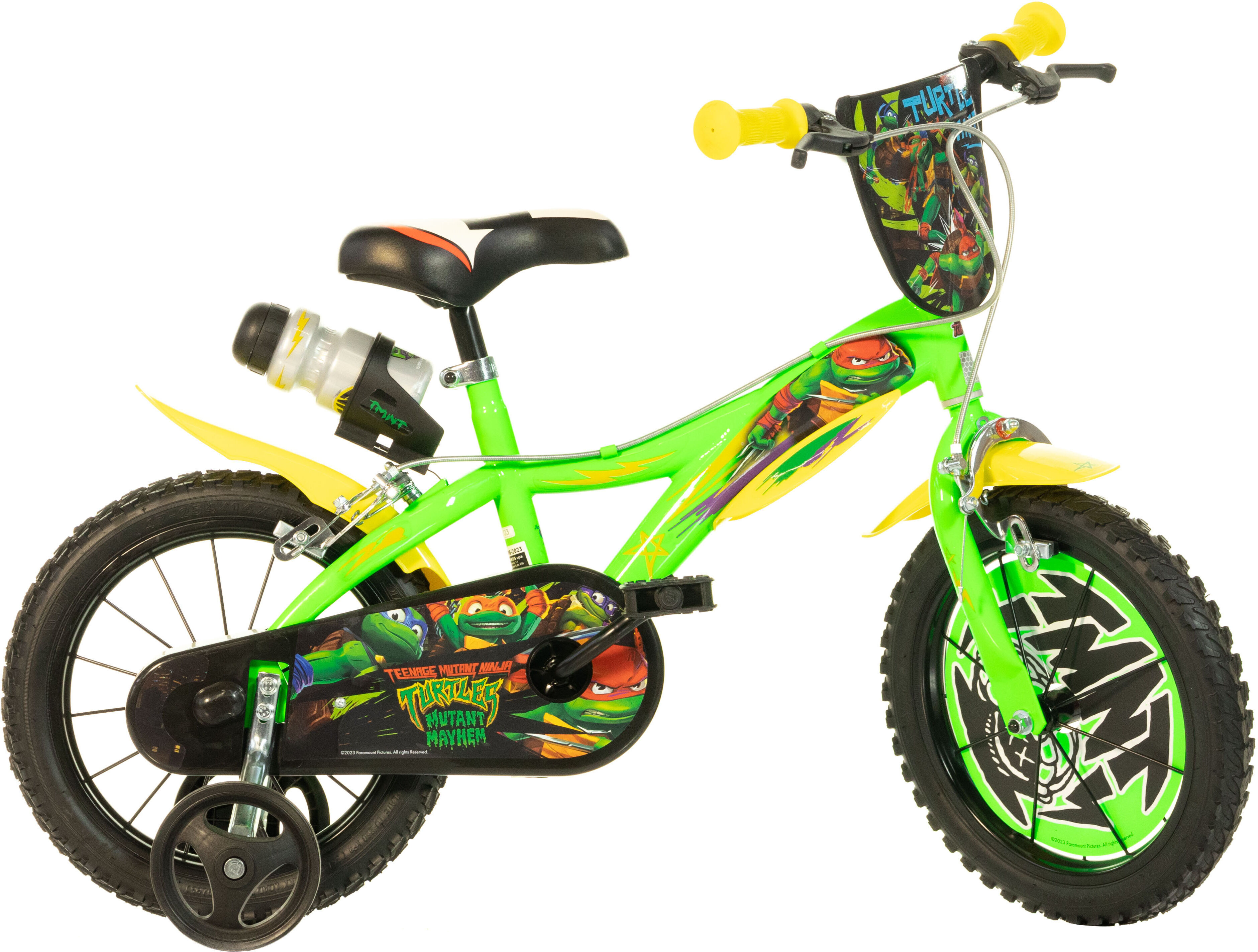 Kinderfahrrad DINO BIKES "Turtles 16" Kinderfahrrad 4-7 Jahre" Gr. 30, grün, Fahrräder, Kinder, 16 Zoll (40,64cm) hinten: 14 Zoll (35,56cm), Kinderfahrrad grün 16 Zoll (40,64cm) hinten: 14 Zoll (35,56cm)