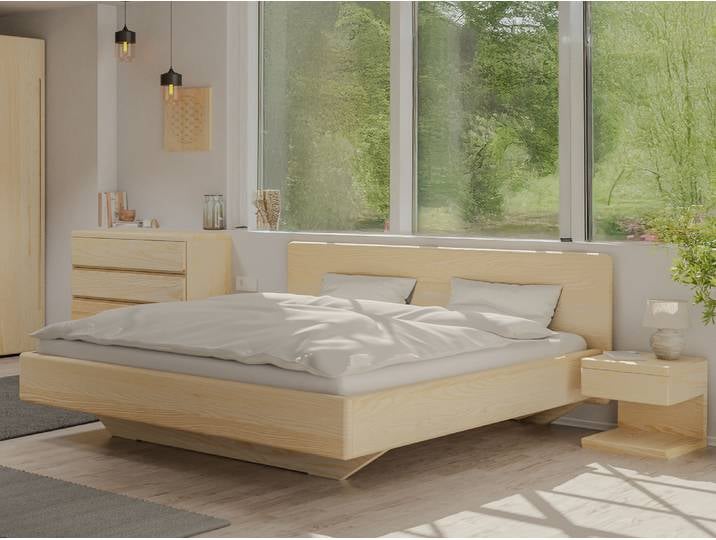 Eschenbett „Valentina“ 120 x 220 cm Massivholz Esche