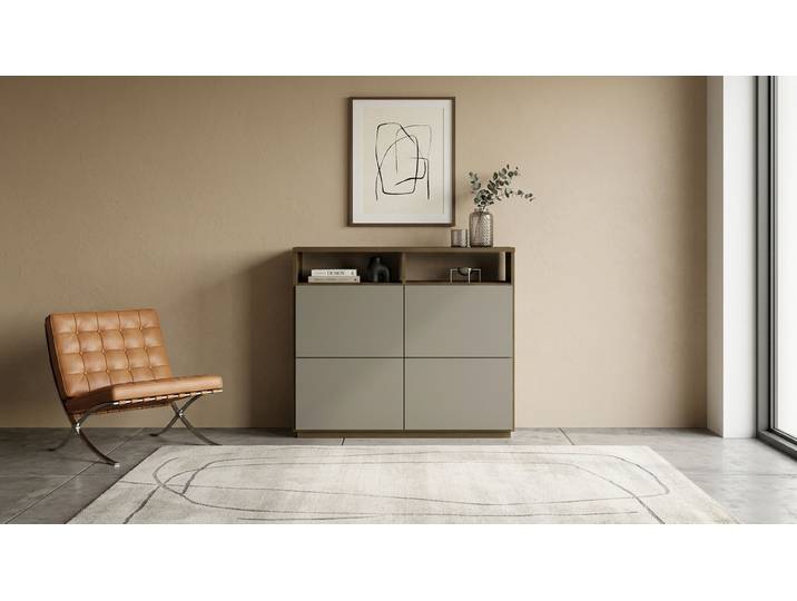 Buffet haut en chêne Chêne Foncé huilé