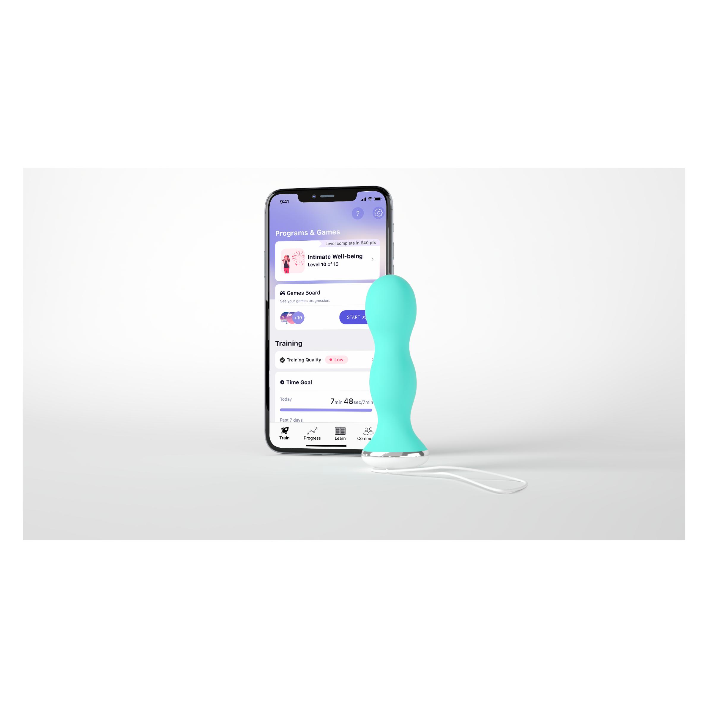 Perifit Kegel Exerciser With App (140 g) (X6-PERI-GREEN)