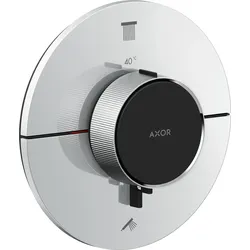 Hansgrohe AXOR ShowerSelect ID Thermostat Unterputz rund, Chrom, 2 Verbraucher, flache Rosette, einfache Installation