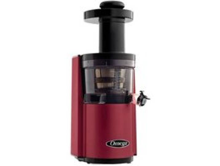 Extracteur De Jus Omega VSJ843 Rouge - Vitesse de Rotation Ultra-Lente - Vis à Double Hélice - 150 Watt