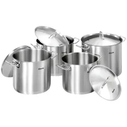 Bartscher Kochtopf Set mit 4 Töpfen silber