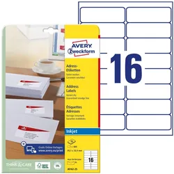 Avery, Etiketten, Adress-Etiketten