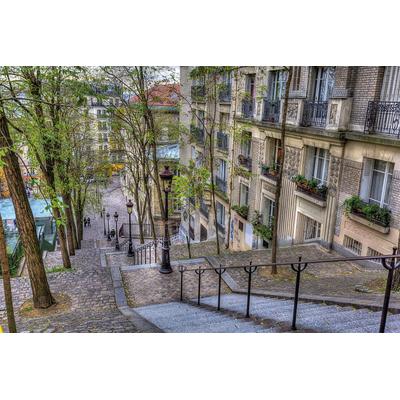 Fototapete PAPERMOON "Montmartre in Paris", bunt, B:2,5m L:1,86m, Vlies, Tapeten