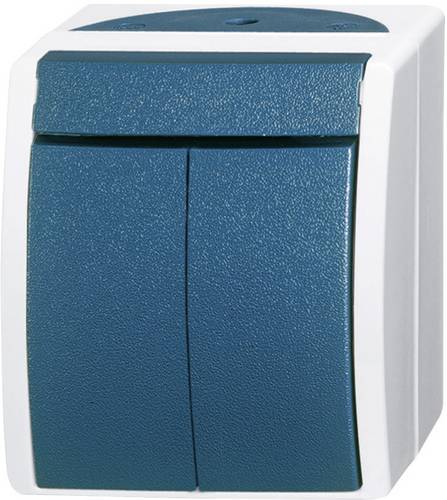 Busch-Jaeger 2601/5 W-53 Feuchtraum-Schalterprogramm Serienschalter Ocean Aufputz Blau, Grün 1 St.