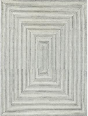Exquisite Rugs Teton hand-tufted New Zealand Wool Gray/Ivory Area Rug