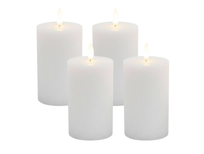 LED Kerzen 4er-Set 13cm Weiss