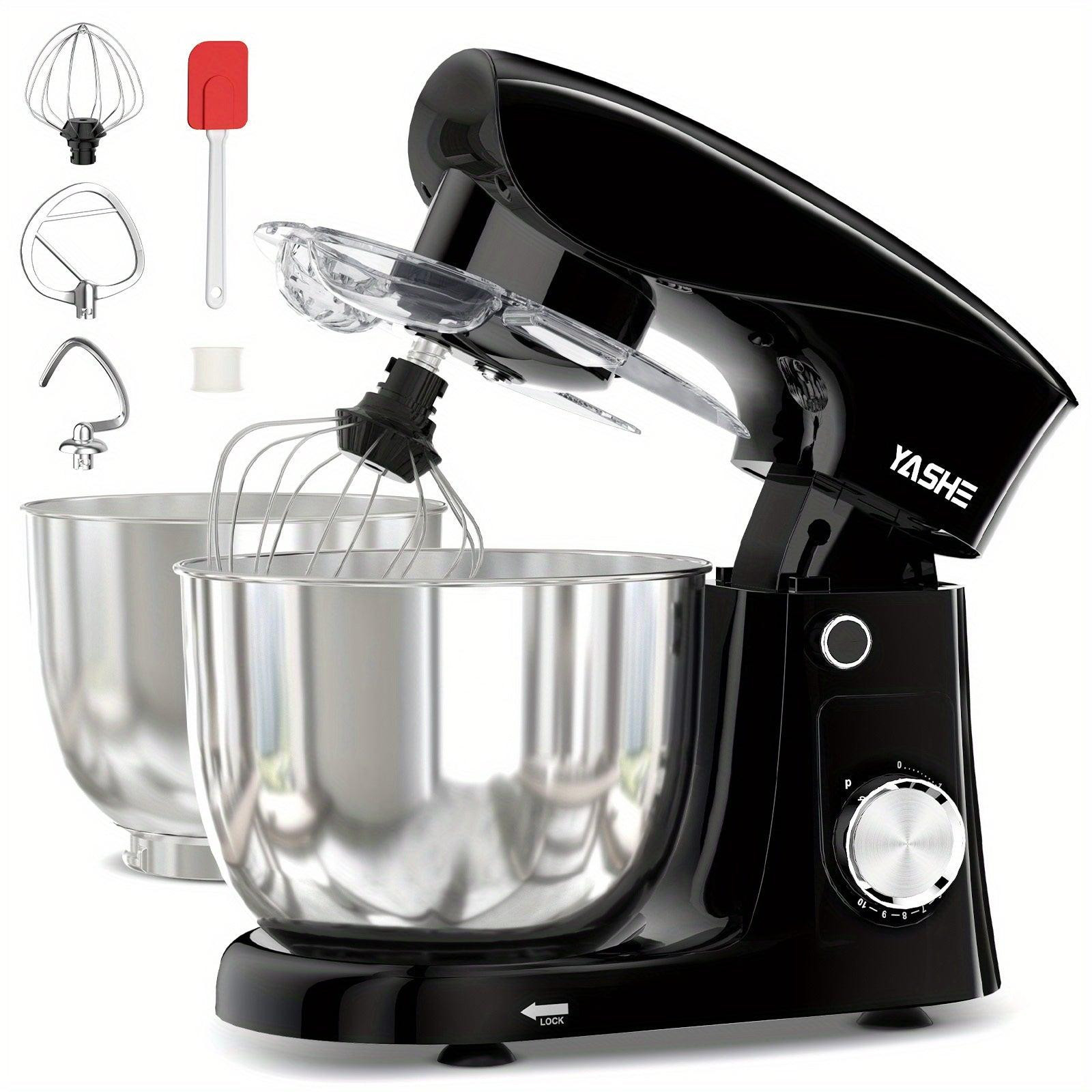 Selius Keukenmachine – Krachtige 1500W Stand Mixer met Twee RVS Kommen en Accessoires