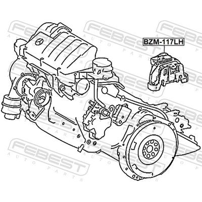 FEBEST Lagerung, Motor BZM-117LH links für Mercedes
