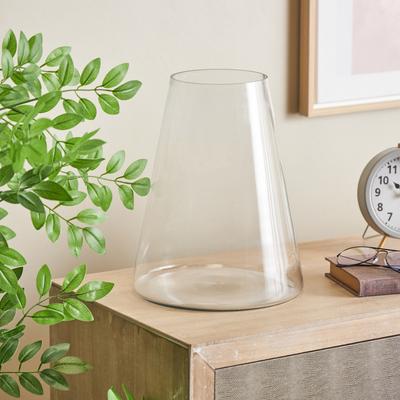 ARCILLA ELEMENTAL Clear Glass Cone Shaped Decorative Vase
