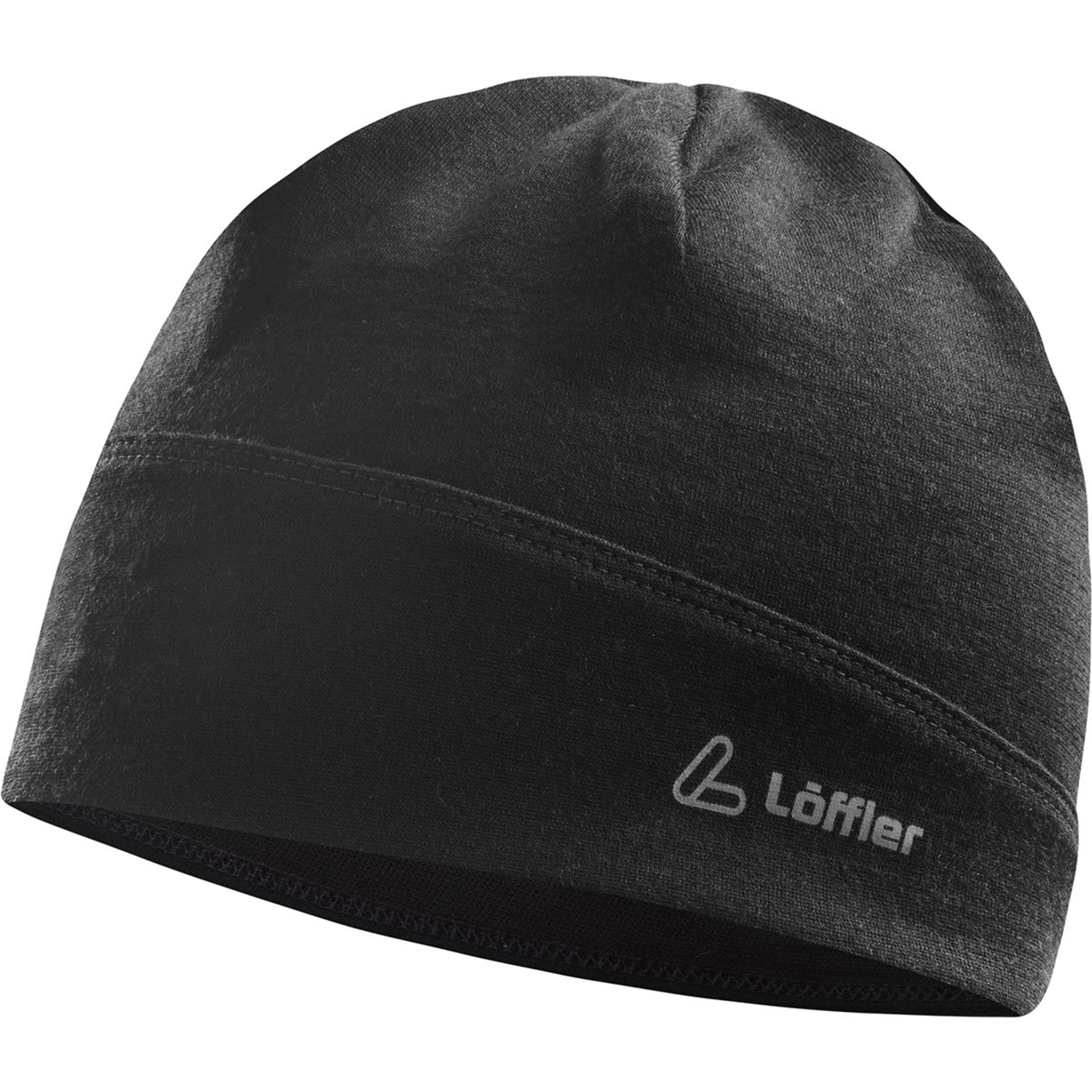 Löffler Merino Mützen & Beanies schwarz Hautfreundlich Merinowolle