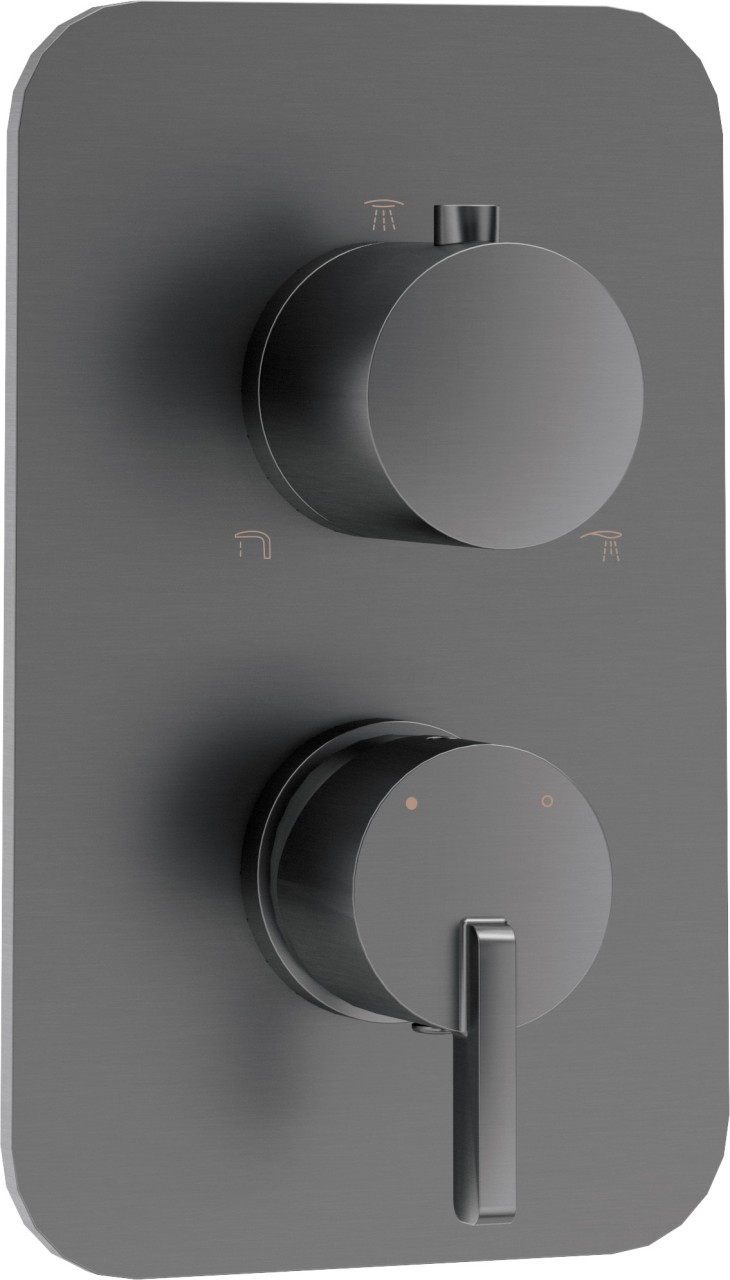 Neuesbad Serie 600 Unterputz Duscharmatur mit 3-Wege-Umsteller, Oberfläche: Titanium NB1BXY_DQSM1