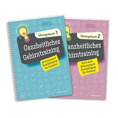 Ganzheitliches Gehirntraining Übungsbücher 1+2 im Set, Gebundene Ausgabe von Ursula Oppolzer, Schlütersche Verlag, 978-3-89993-962-0