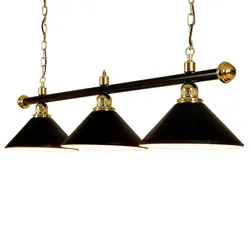 Winsport Billardlampe "London", Messing, Schwarz lackiert, Schwarz