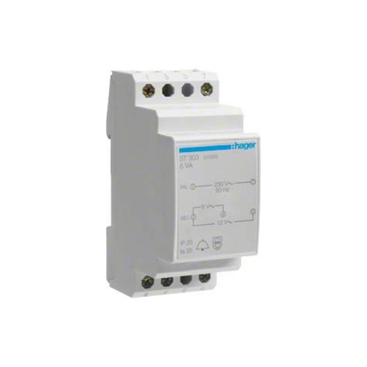 Hager Klingeltrafo 8V/1,0A-12V/0,67A ST303)