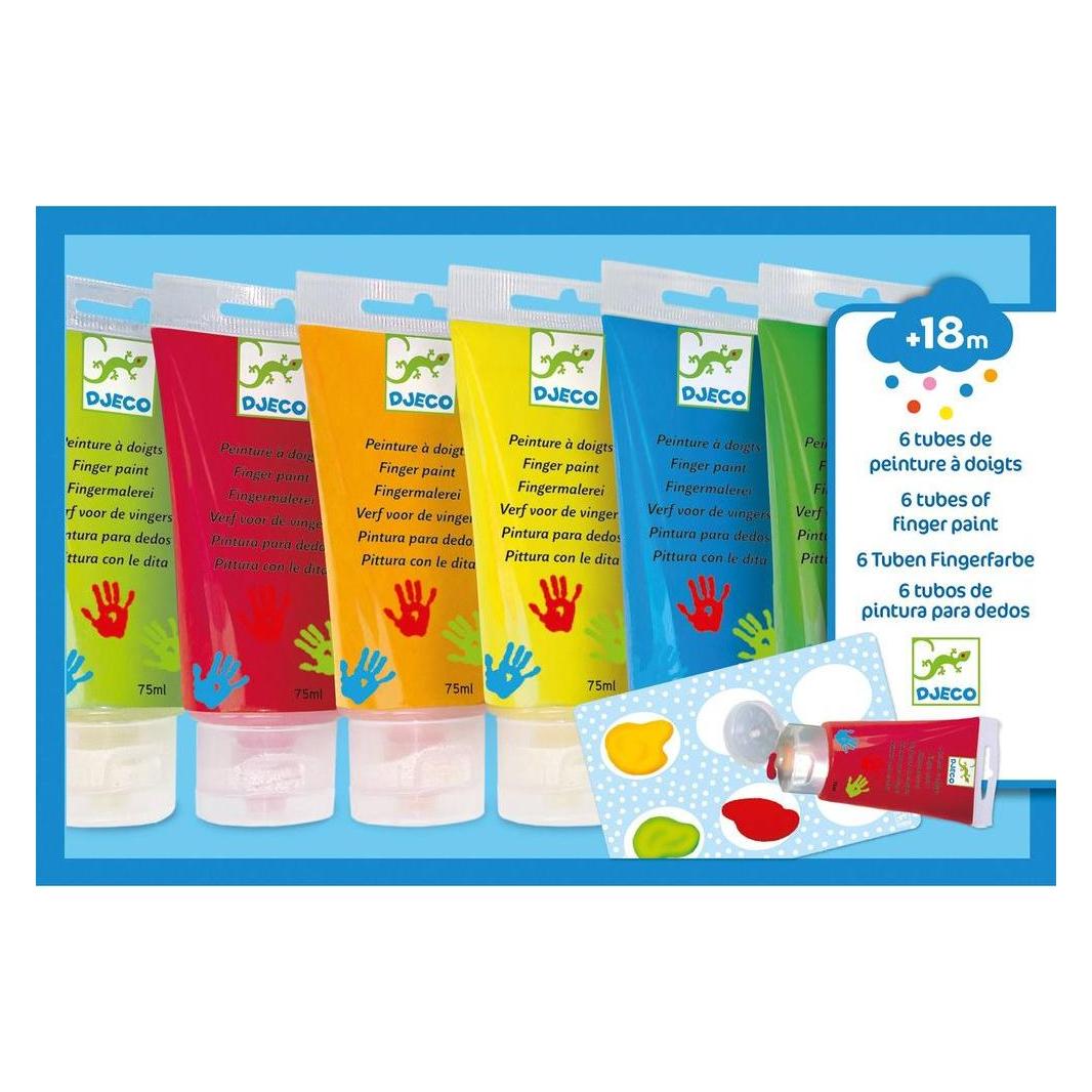 Djeco Fingerfarben in der Tube 6x1ass (5408860)