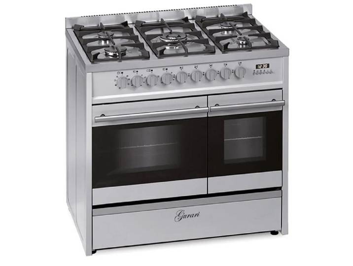 GURARI Gas-Standherd Gas Elektro Standherd 90 cm/ Range Coocker / 89L / 8 Funktionen GCH E 916 X.., mit 1-fach-Teleskopauszug