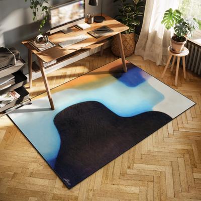 Empire Art Direct Interlocking V, Hand Washable Abstract Art Area Rug, power-loomed, 100% polyester, 2mm pile, non-slipping back