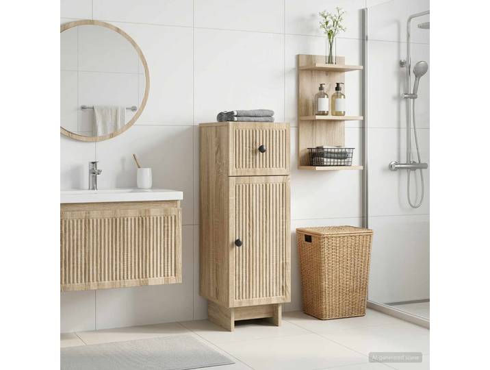 vidaXL Badezimmer Aufbewahrungsschrank EDE Sonoma-Eiche