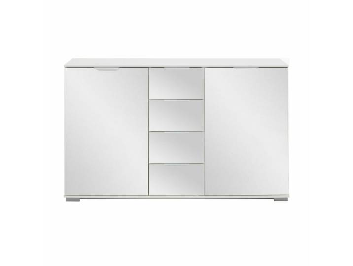 Wimex Easy Plus Kombikommode - Dekor weiß, Spiegelglas Modern