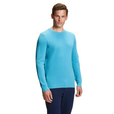 Strickpullover FALKE "FALKE Pullover", Herren, Gr. L, azzurro (6894), Pullover Strickpullover