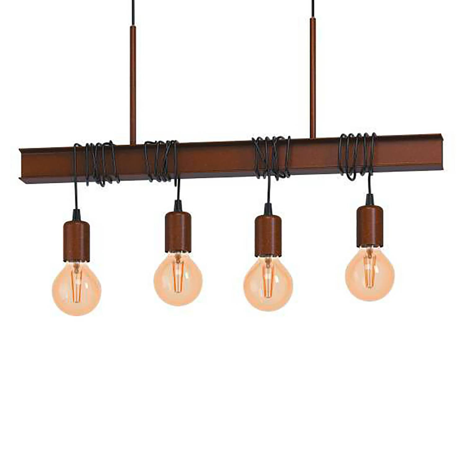 Eglo Townshend 4 hanglamp bruin metaal E27