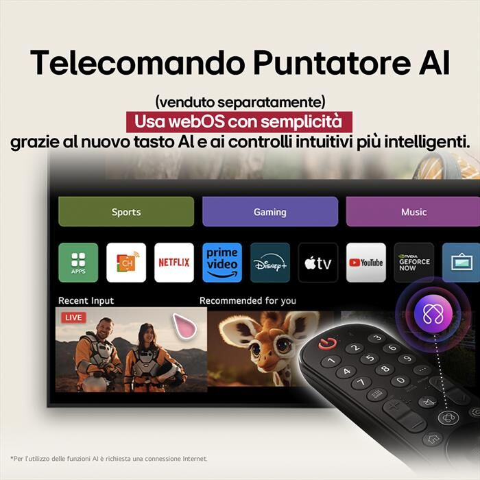 LG Smart Tv Led Uhd 4k 43" Webos Ai 43ua74006lb-blu