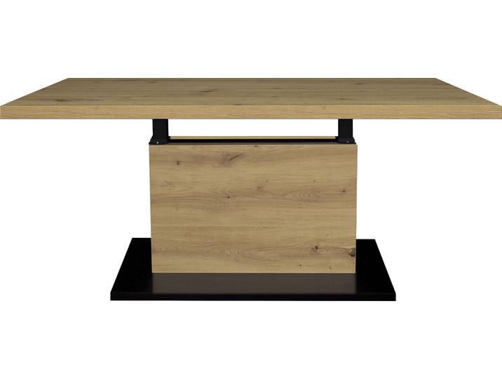 Couchtisch MÄUSBACHER Lift Couchtisch , braun (vulkanschwarz supermatt, asteiche, asteiche), B/H/T: 120cm x 68cm x 70cm, Tische, Couchtisch, höhenverstellbar von 49-68 cm, Breite 120 cm, Metallgestell