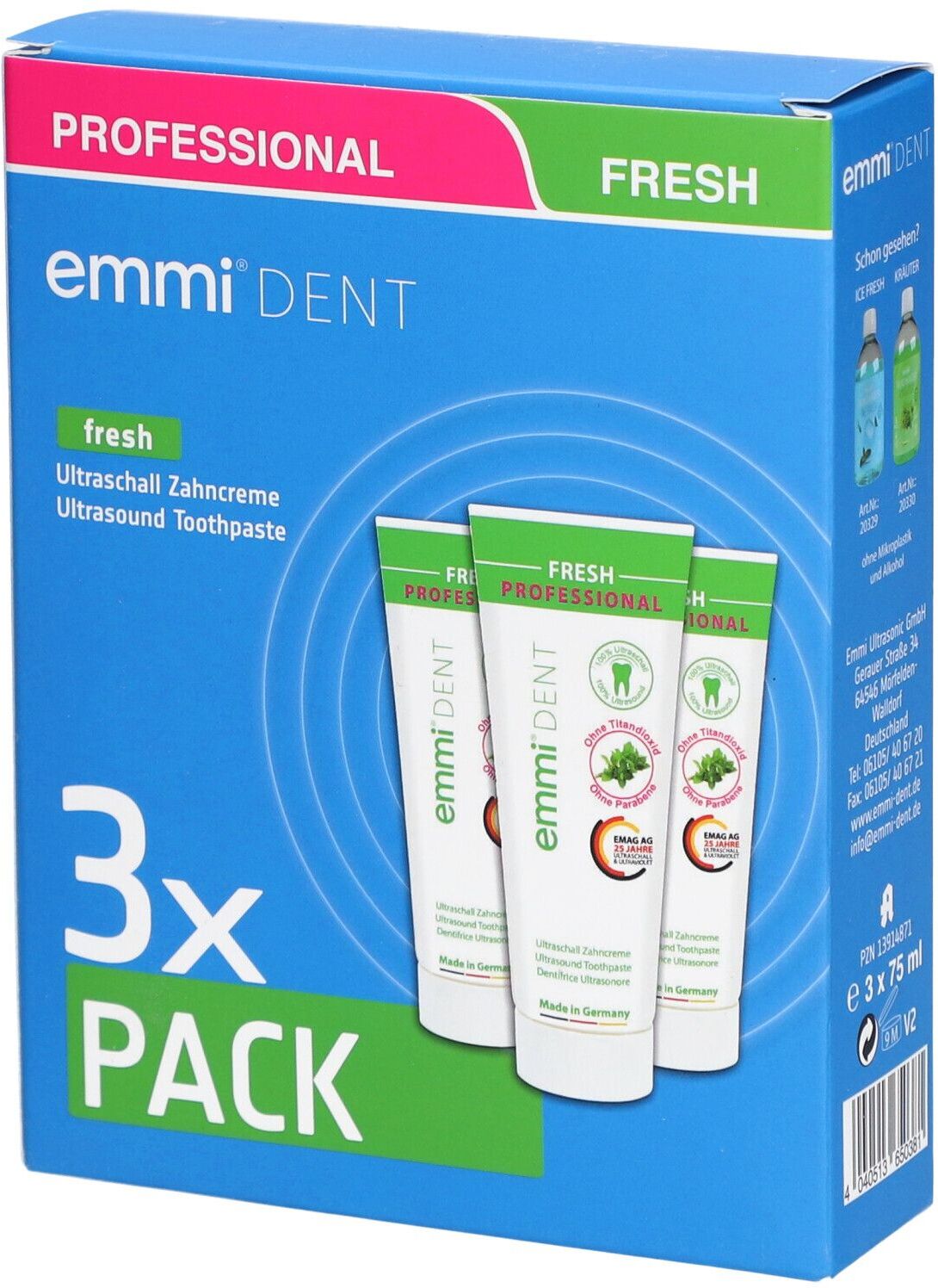 emmi-dent® Zahncreme fresh 3 St 3 St Zahncreme